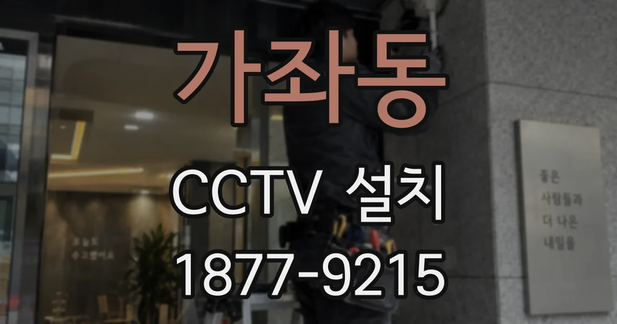 가좌동 CCTV 설치