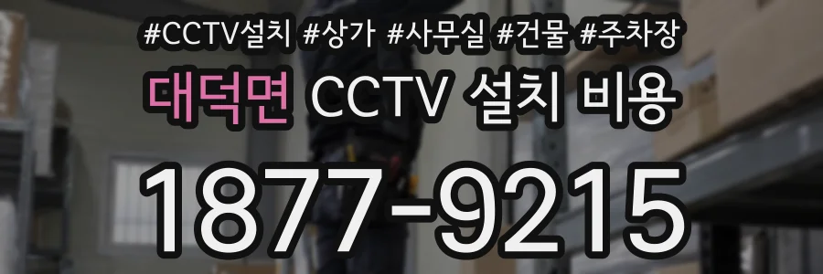 대덕면 CCTV 설치 비용