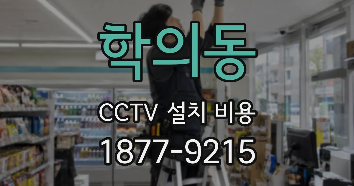 학의동 CCTV 설치 비용