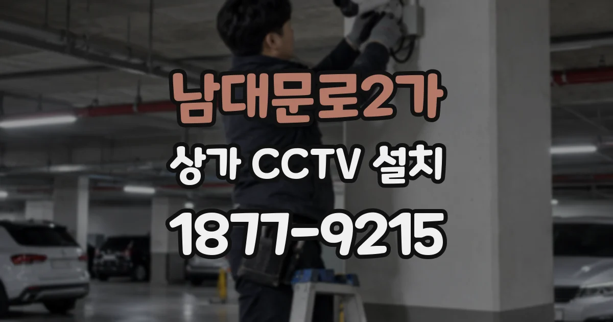 남대문로2가 상가 CCTV 설치