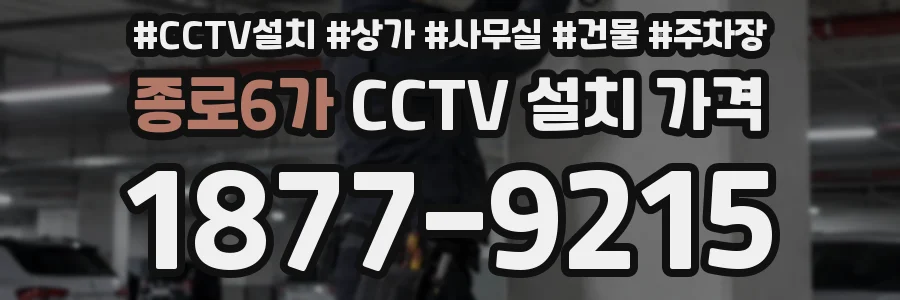 종로6가 CCTV 설치 가격