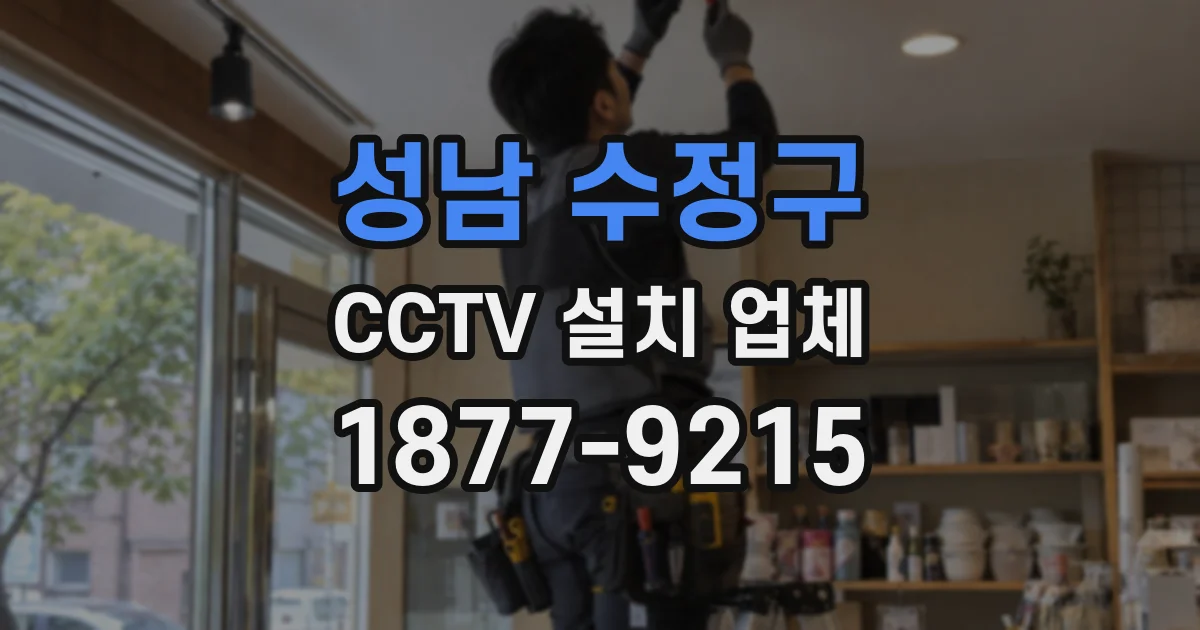성남 수정구 CCTV 설치 업체