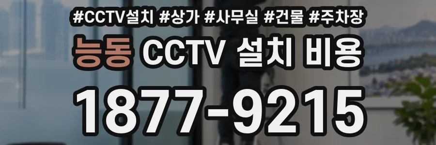 능동 CCTV 설치 비용