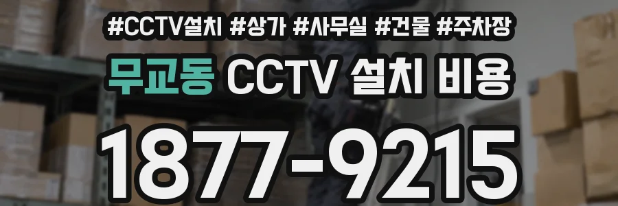 무교동 CCTV 설치 비용