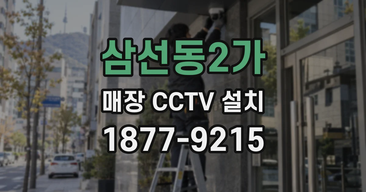 삼선동2가 매장 CCTV 설치