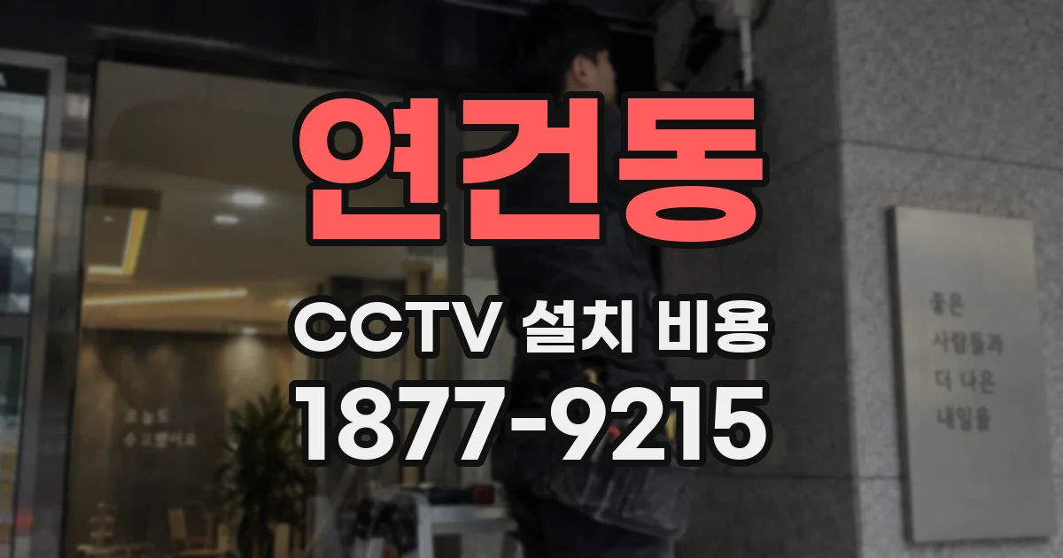 연건동 CCTV 설치 비용