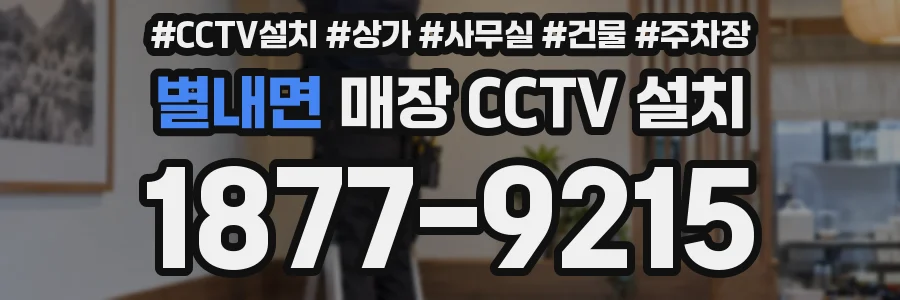 별내면 매장 CCTV 설치