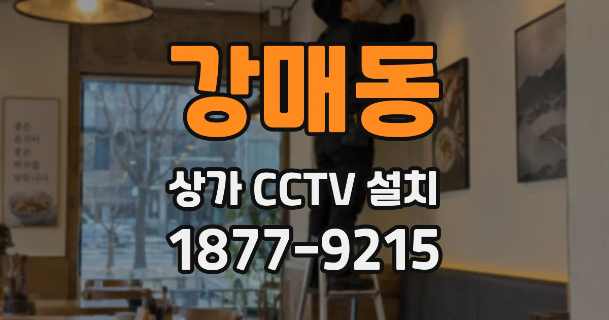 강매동 상가 CCTV 설치