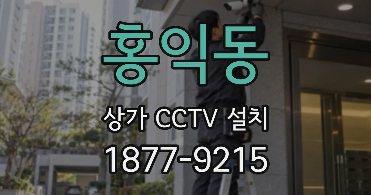 홍익동 상가 CCTV 설치