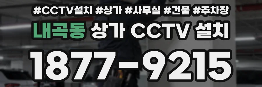 내곡동 상가 CCTV 설치