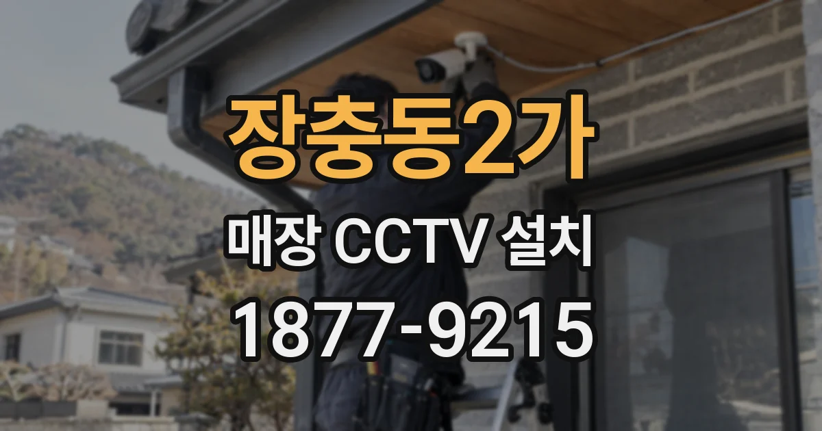 장충동2가 매장 CCTV 설치