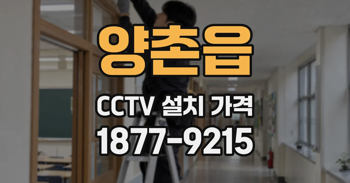 양촌읍 CCTV 설치 가격
