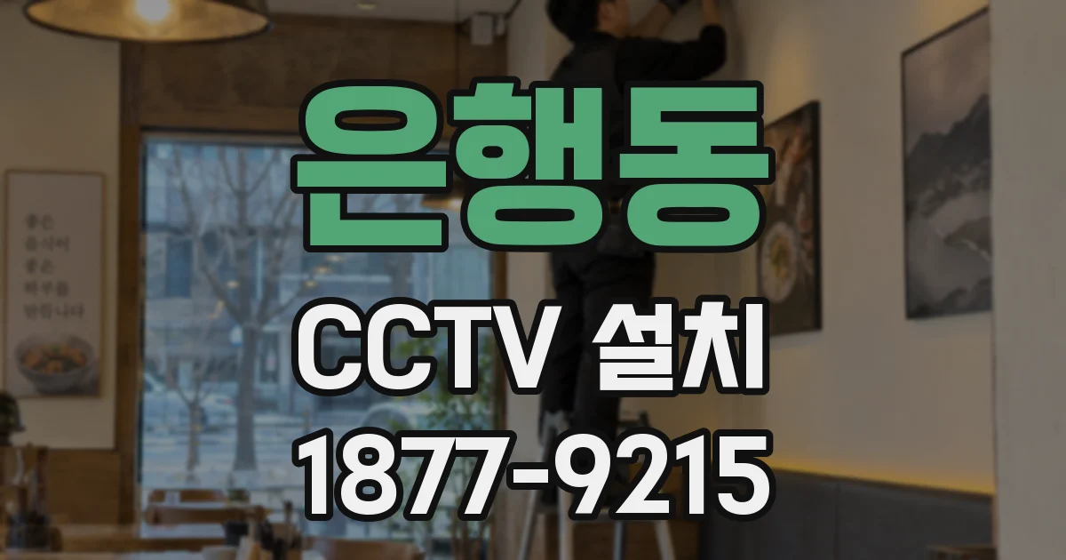 은행동 CCTV 설치