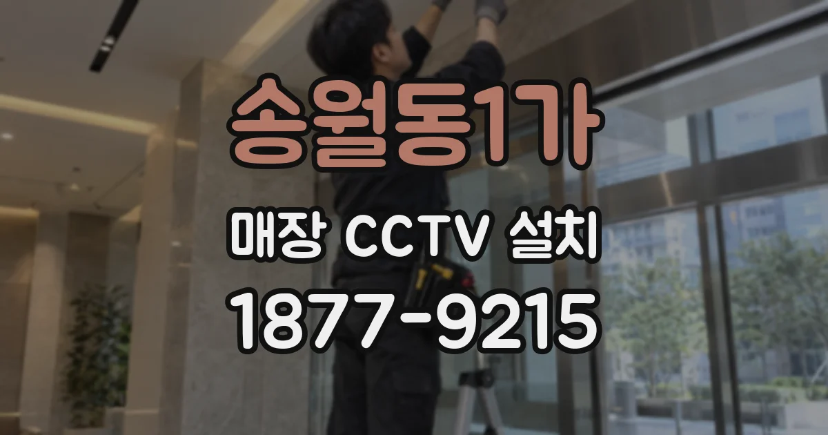 송월동1가 매장 CCTV 설치