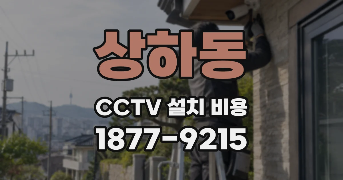 상하동 CCTV 설치 비용