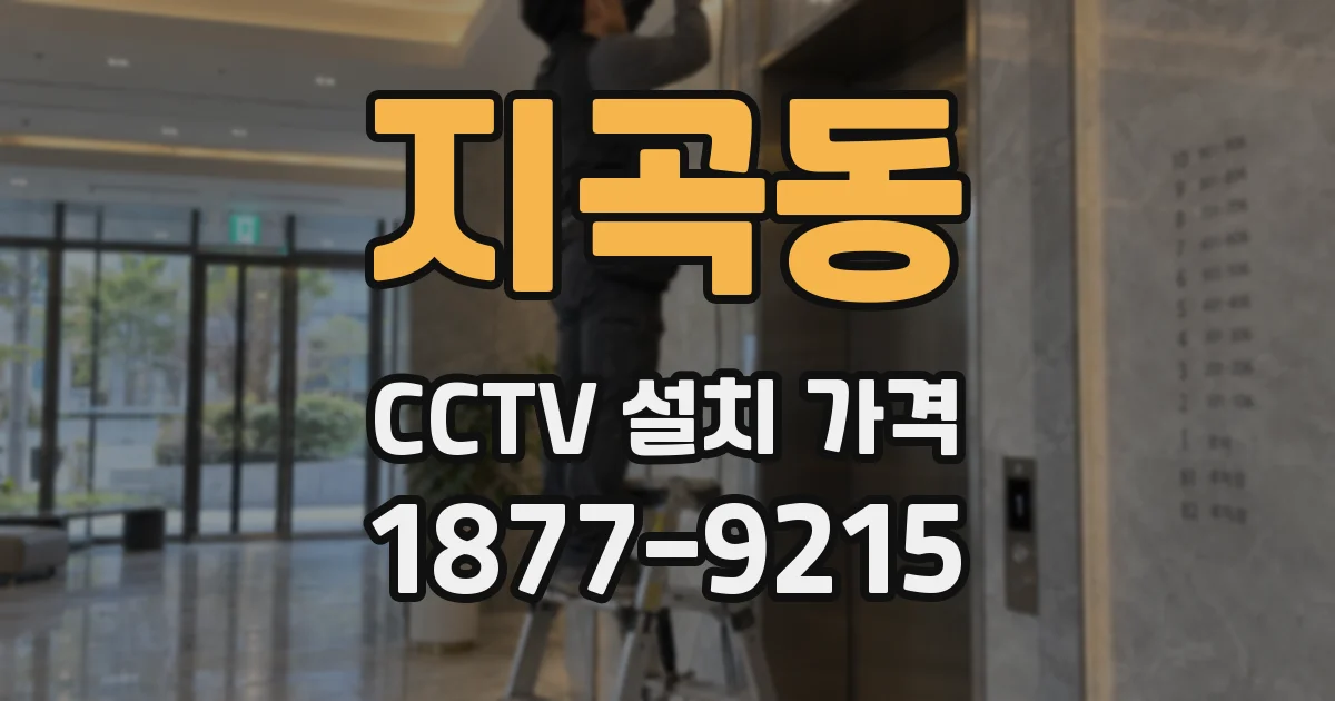 지곡동 CCTV 설치 가격