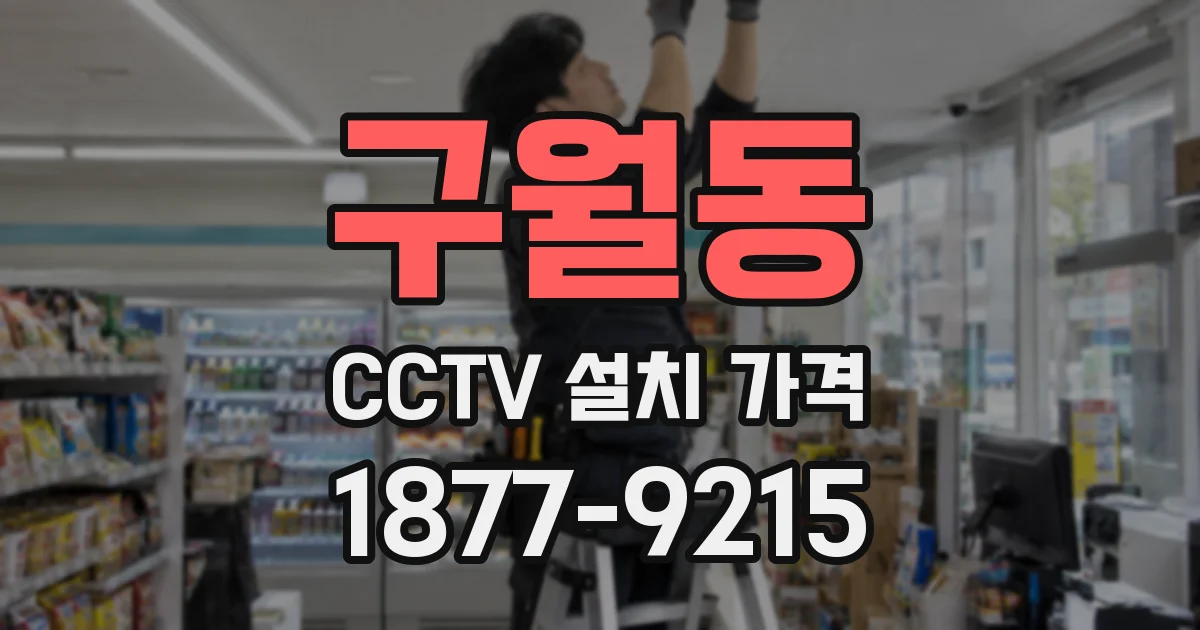 구월동 CCTV 설치 가격