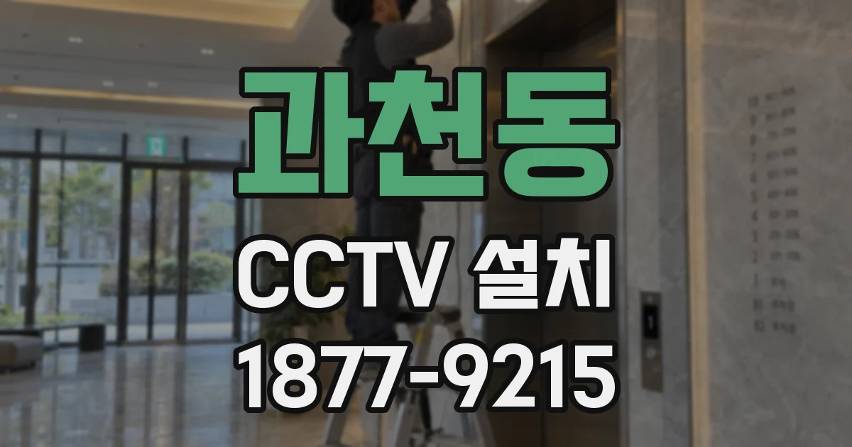 과천동 CCTV 설치