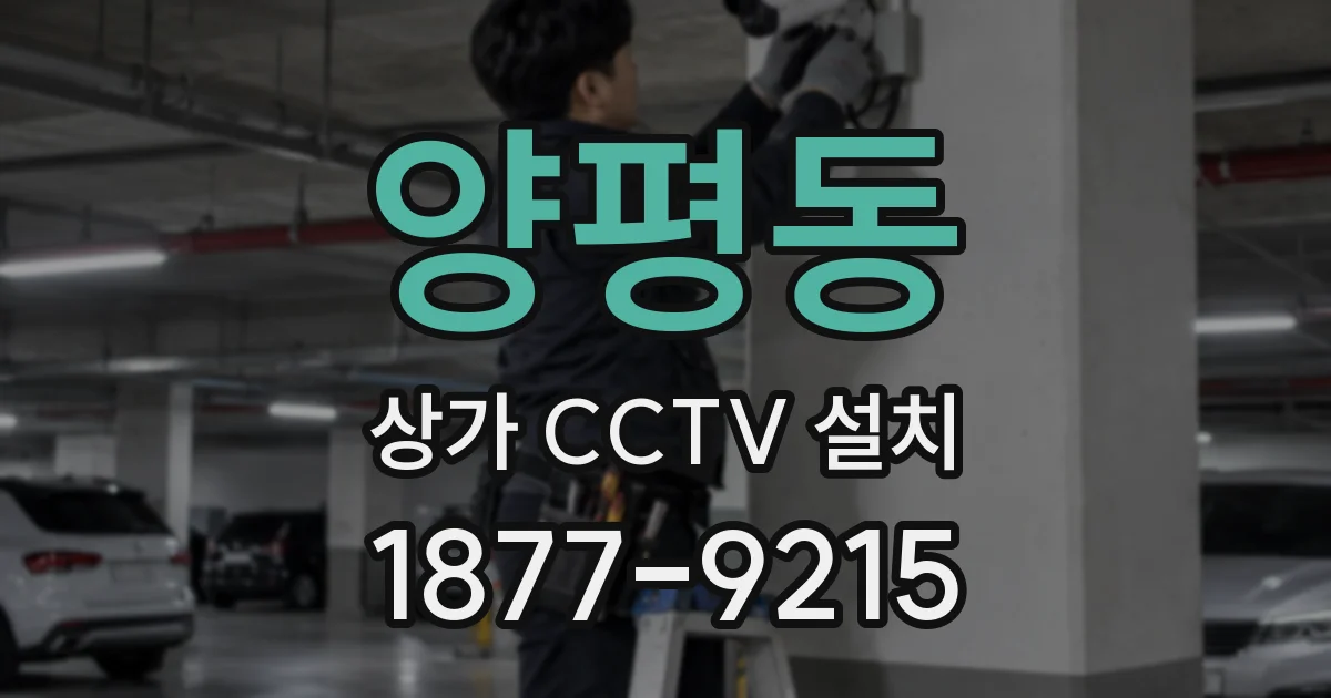 양평동 상가 CCTV 설치