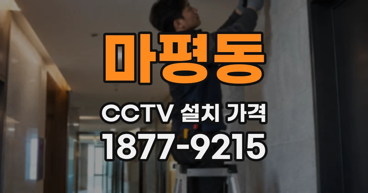 마평동 CCTV 설치 가격