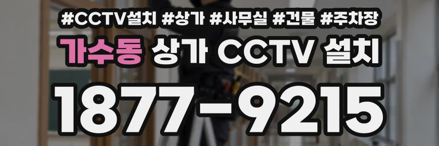 가수동 상가 CCTV 설치