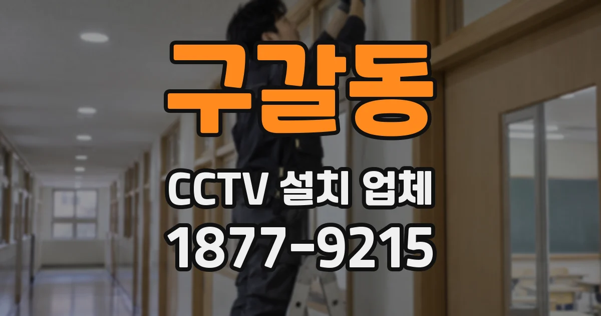 구갈동 CCTV 설치 업체