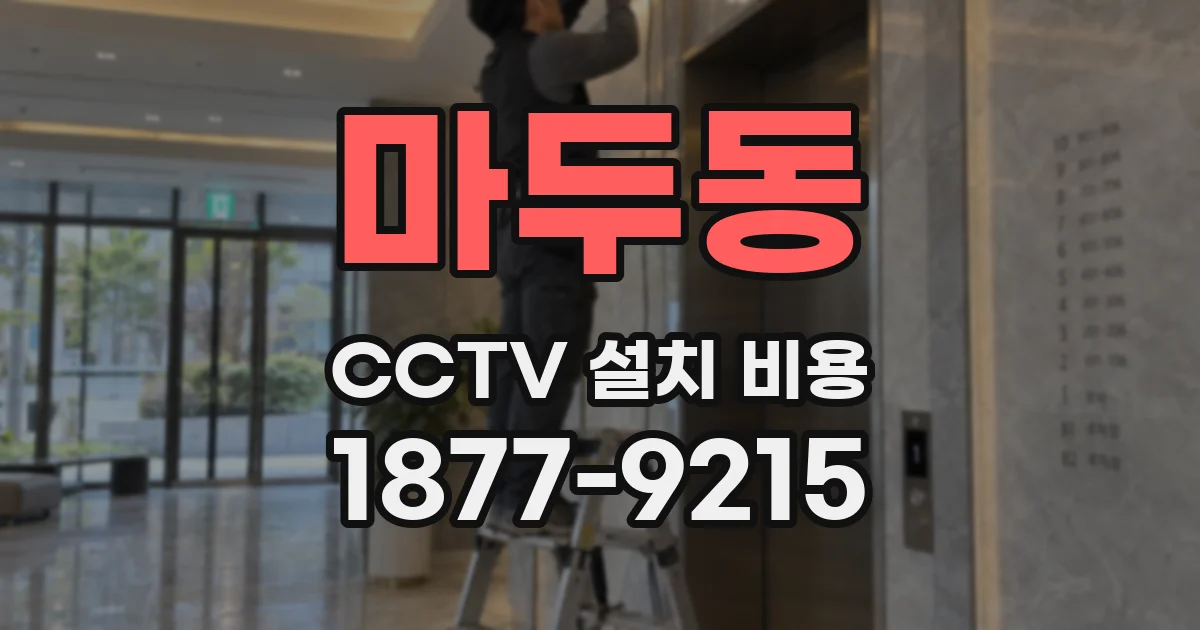 마두동 CCTV 설치 비용