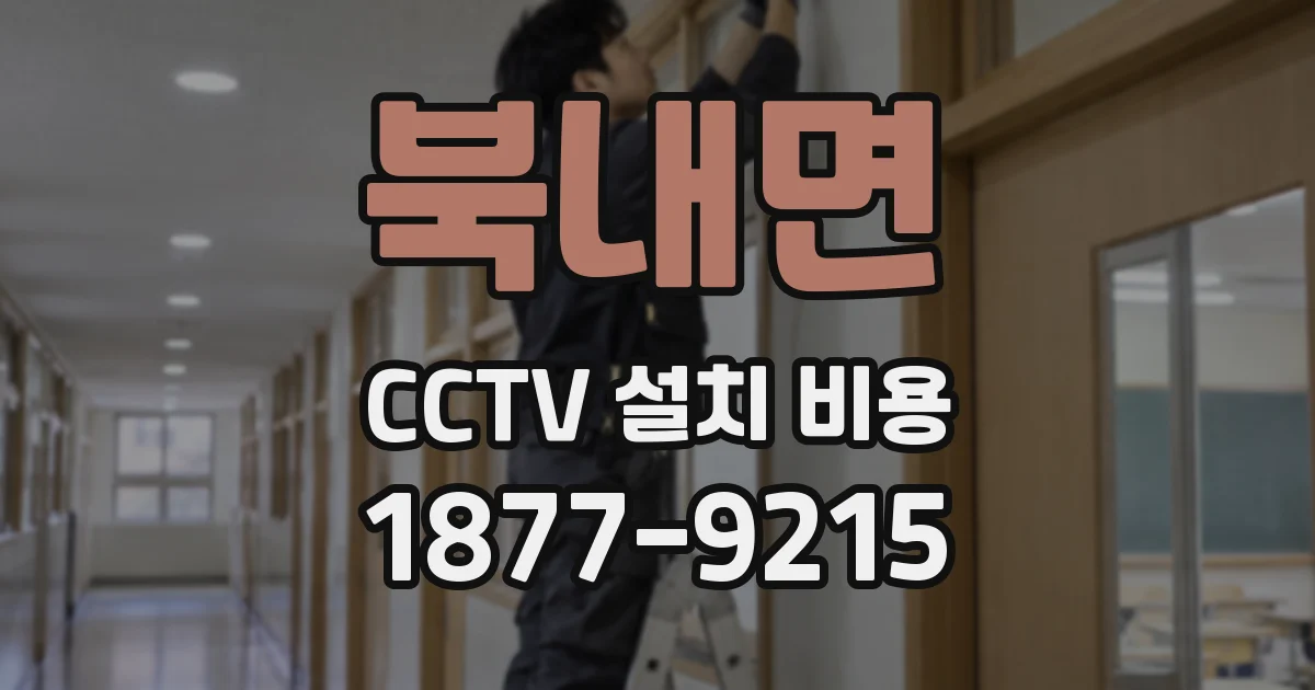 북내면 CCTV 설치 비용