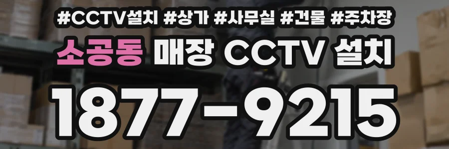 소공동 매장 CCTV 설치