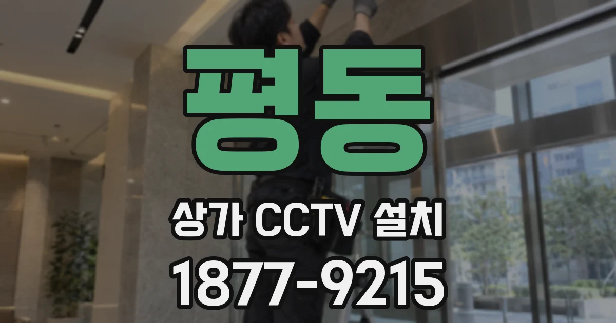 평동 상가 CCTV 설치
