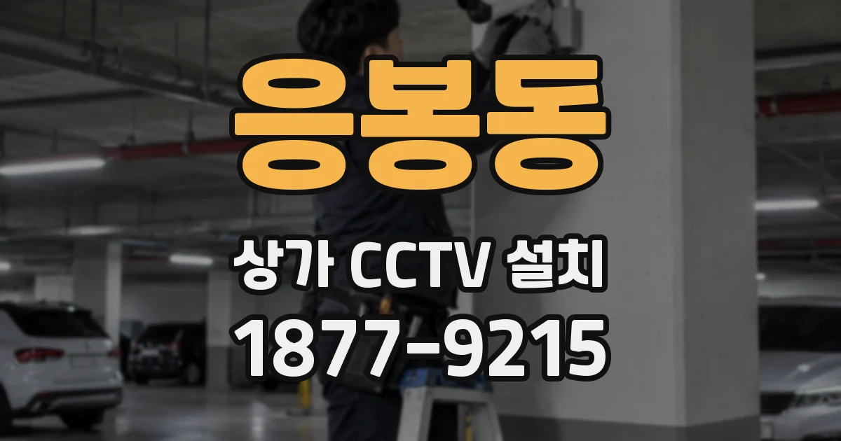 응봉동 상가 CCTV 설치