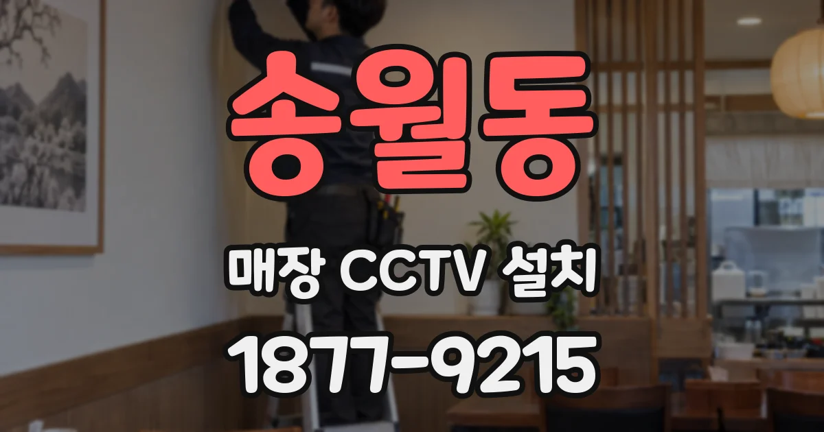 송월동 매장 CCTV 설치
