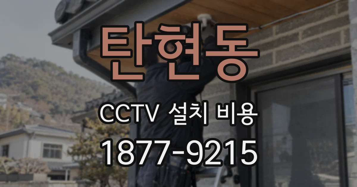 탄현동 CCTV 설치 비용
