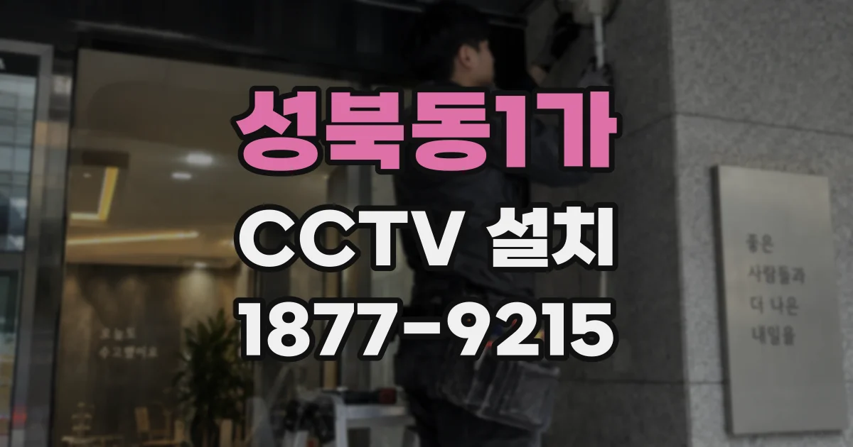 성북동1가 CCTV 설치