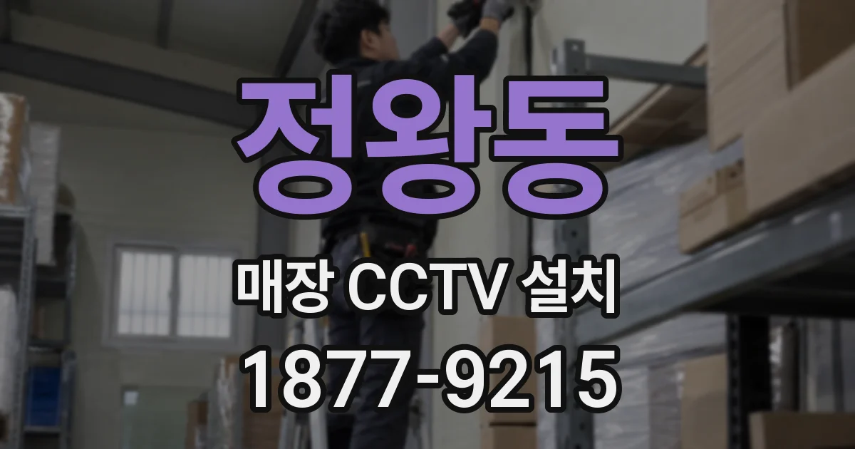 정왕동 매장 CCTV 설치
