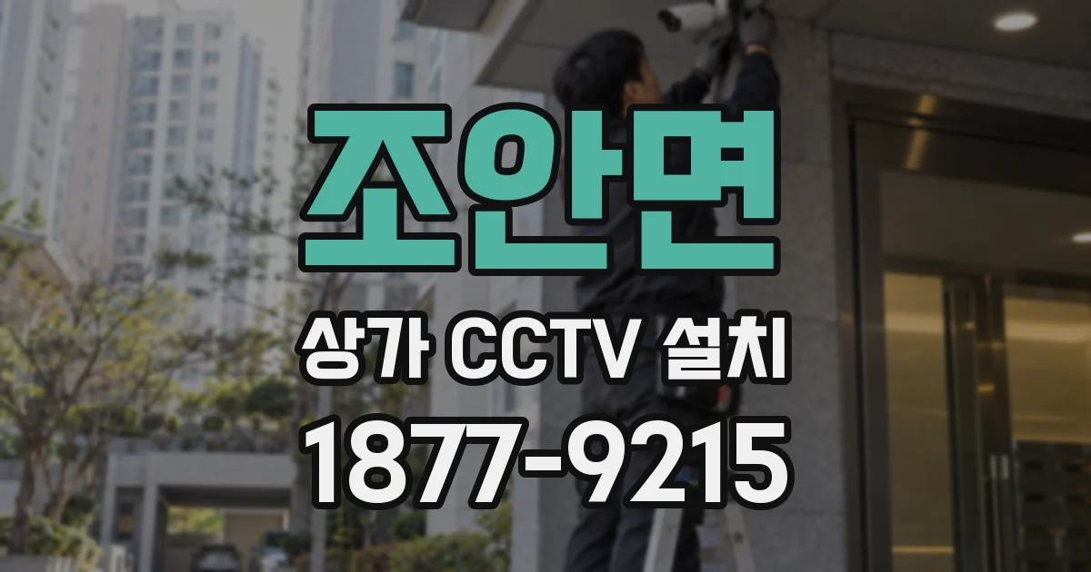 조안면 상가 CCTV 설치