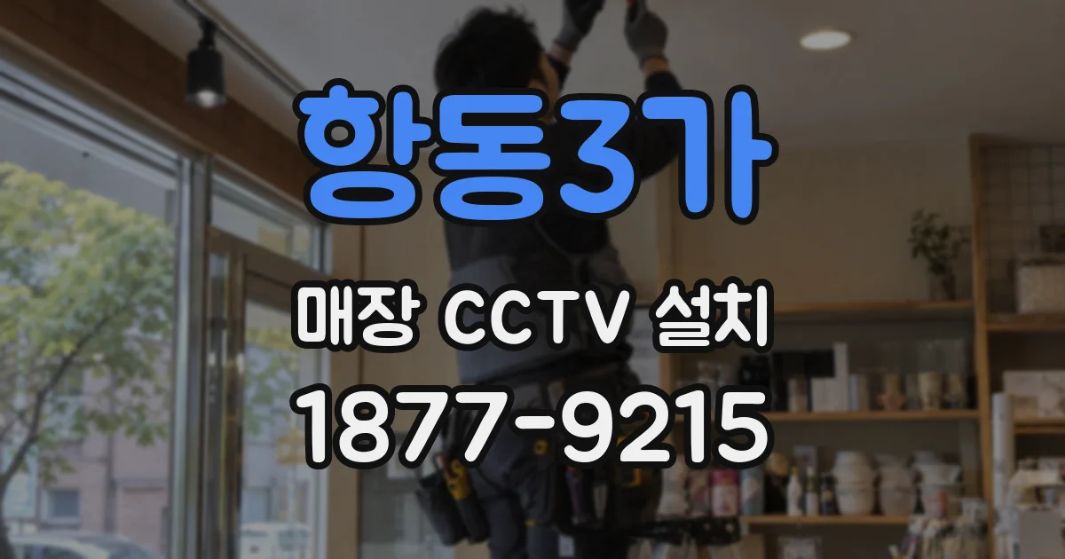 항동3가 매장 CCTV 설치