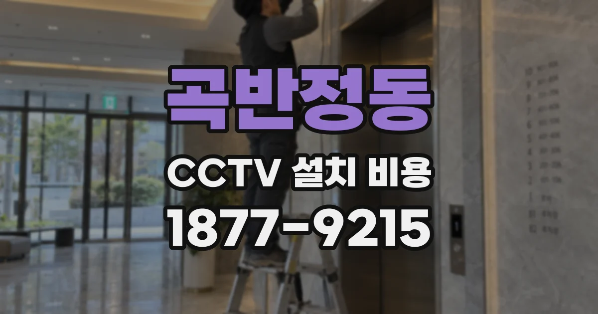 곡반정동 CCTV 설치 비용