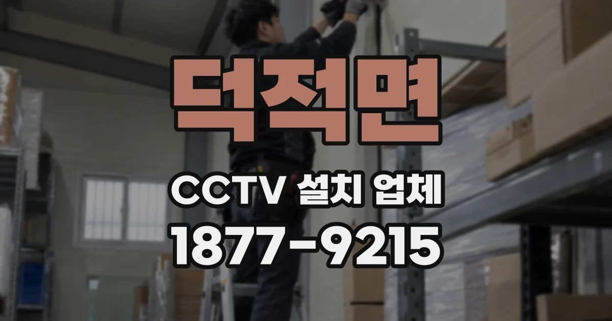 덕적면 CCTV 설치 업체