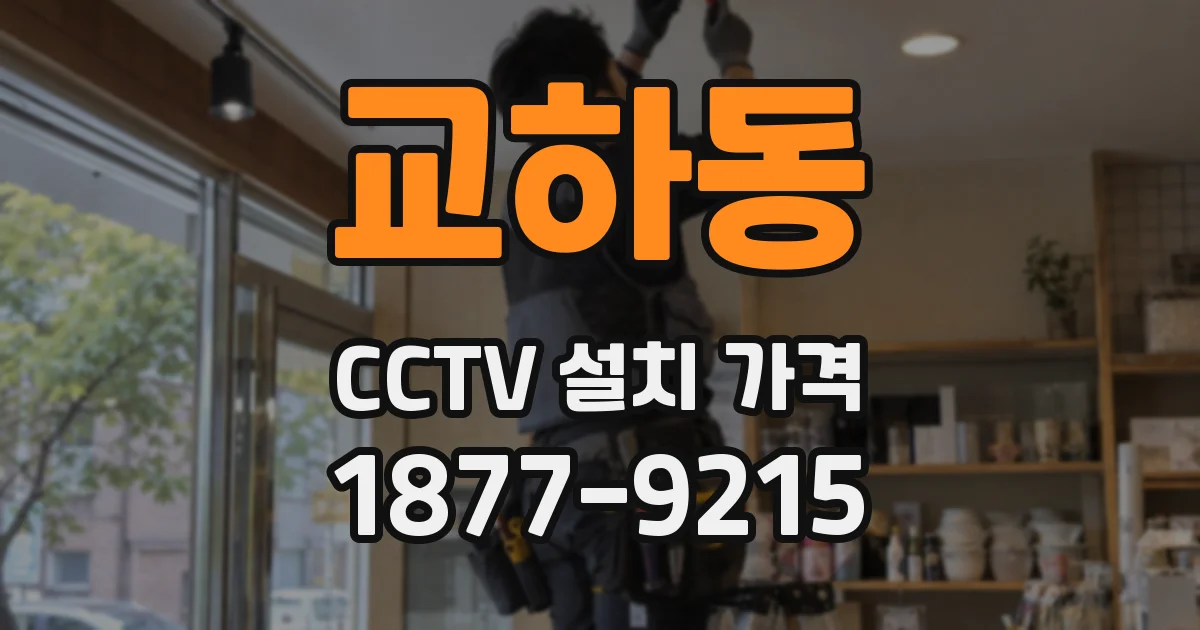 교하동 CCTV 설치 가격