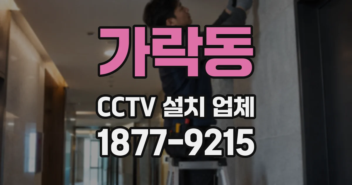 가락동 CCTV 설치 업체