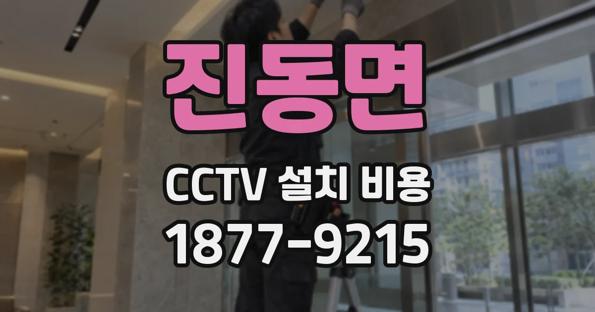 진동면 CCTV 설치 비용