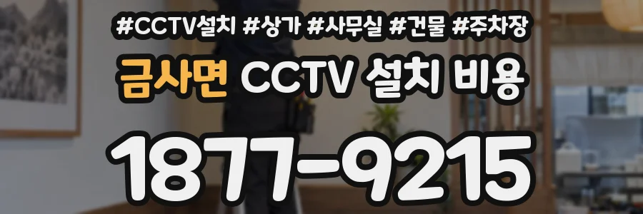 금사면 CCTV 설치 비용