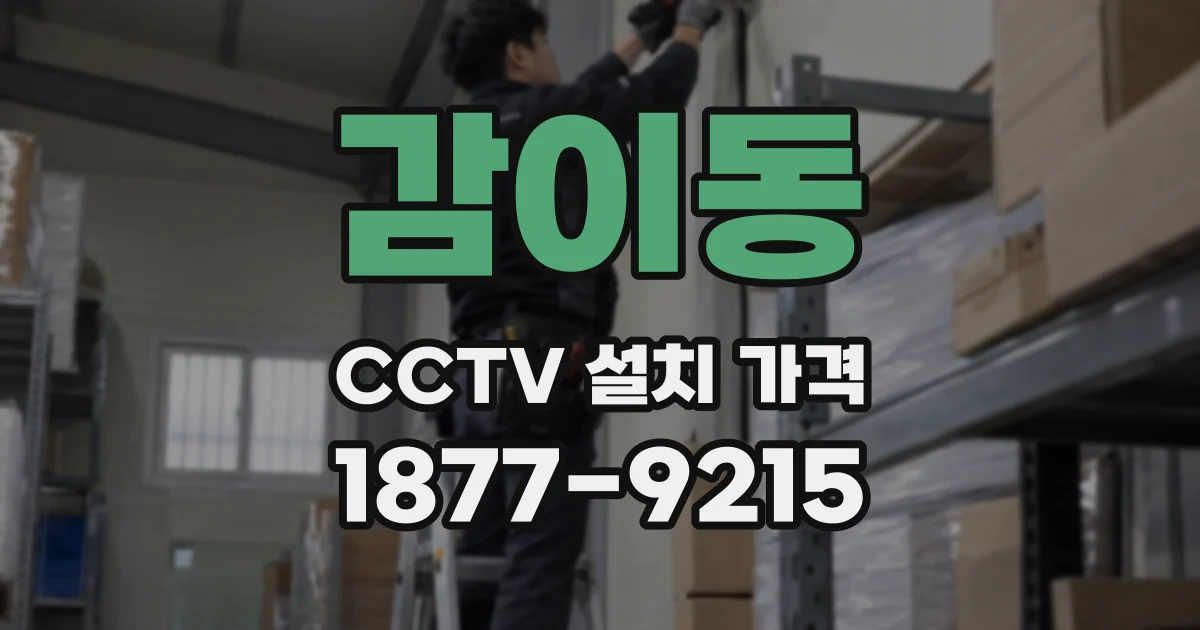 감이동 CCTV 설치 가격
