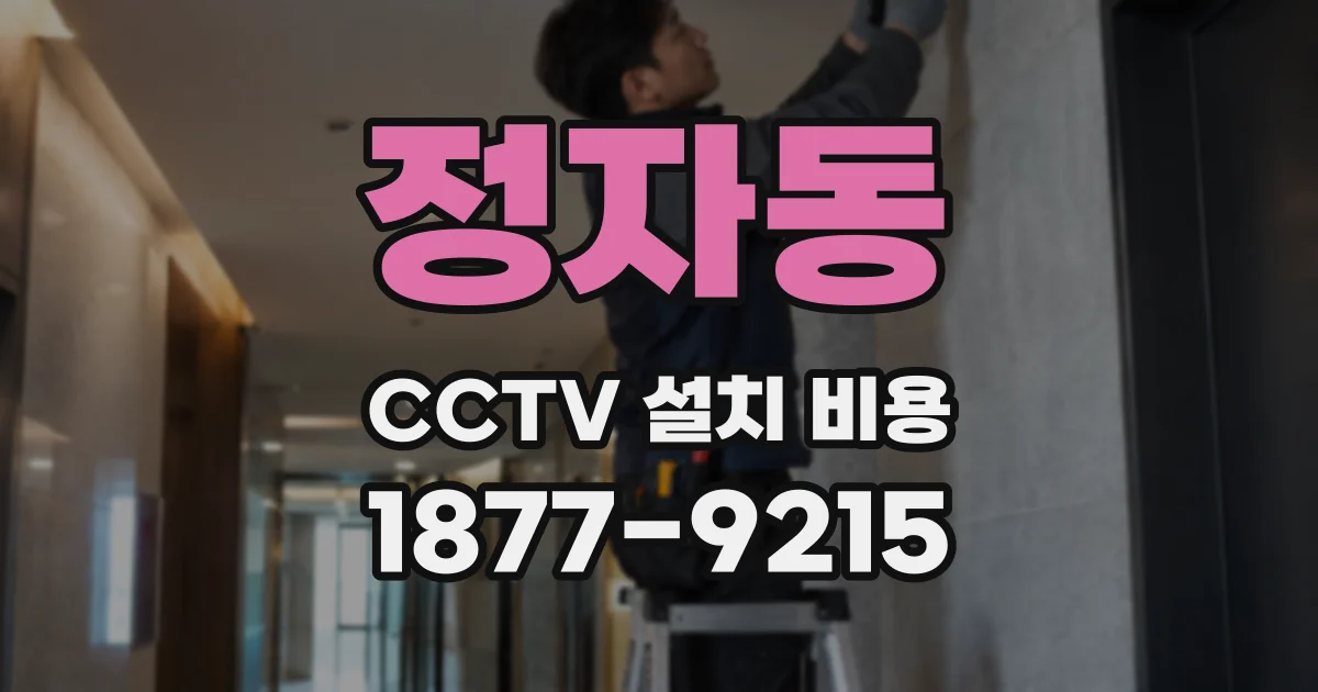 정자동 CCTV 설치 비용