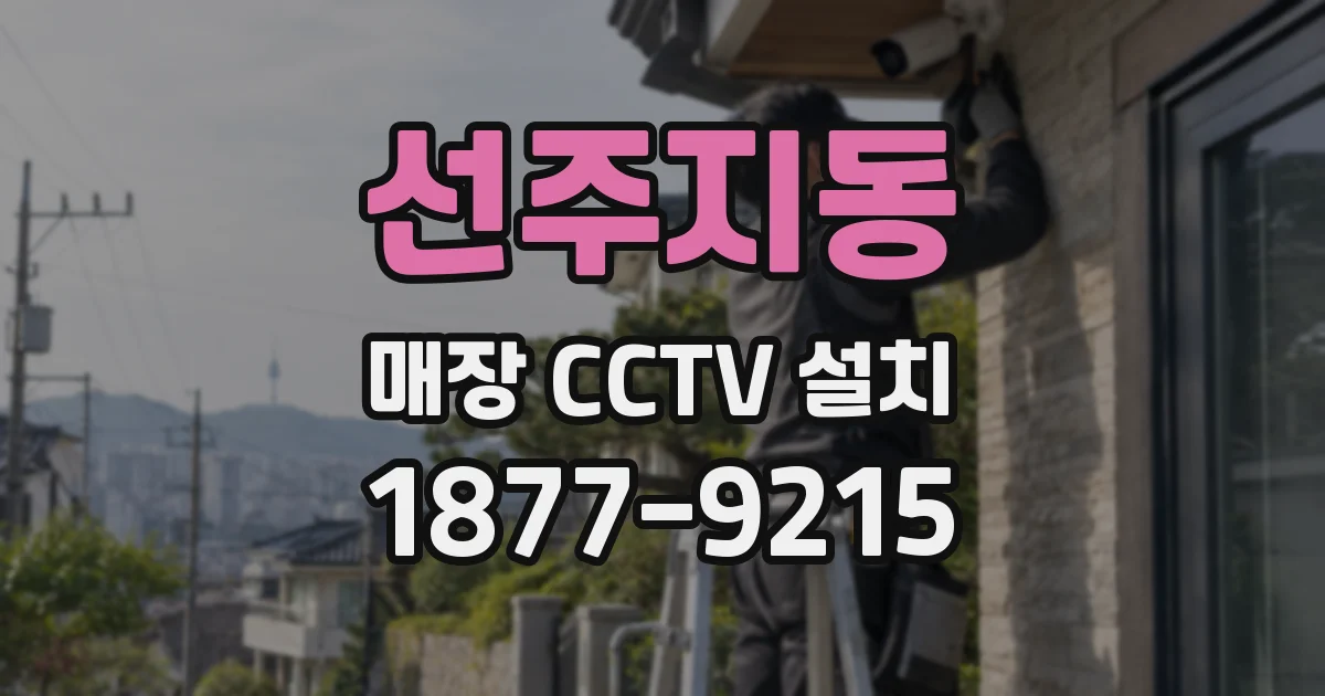 선주지동 매장 CCTV 설치