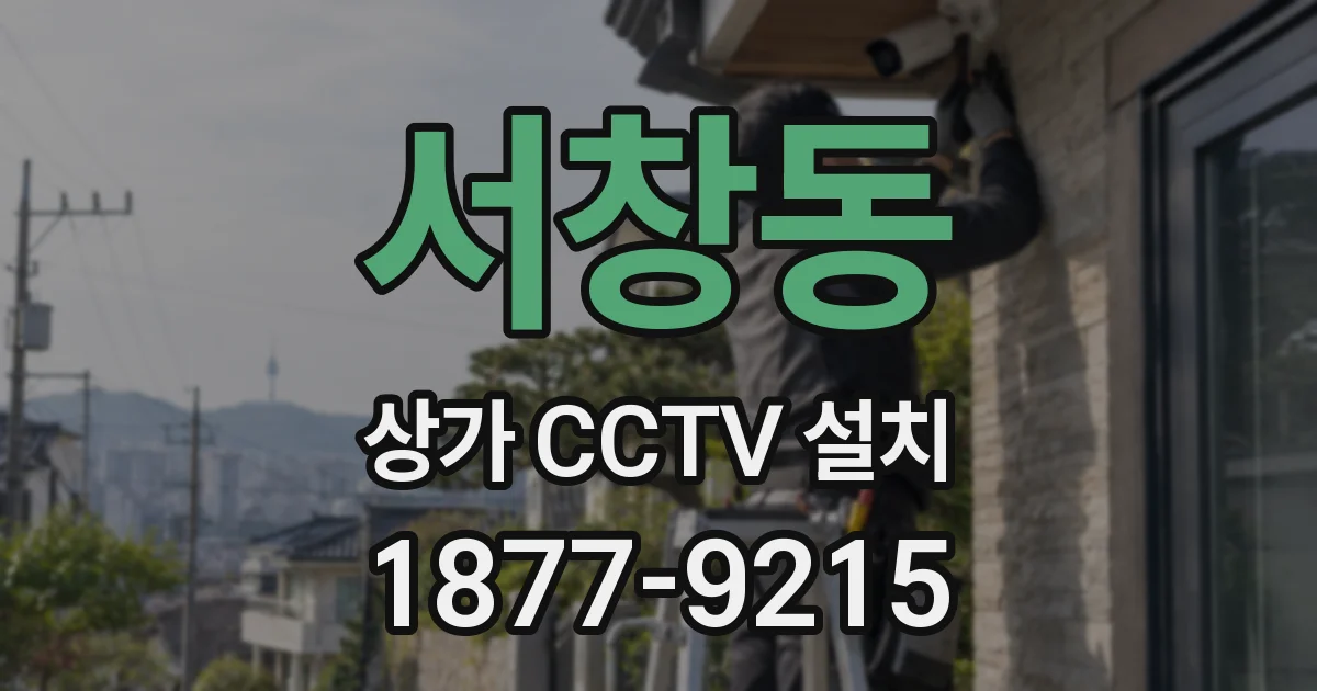 서창동 상가 CCTV 설치