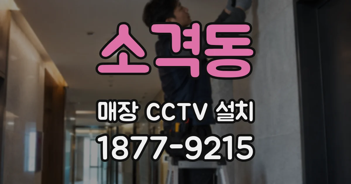 소격동 매장 CCTV 설치