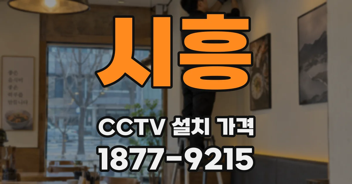 시흥 CCTV 설치 가격