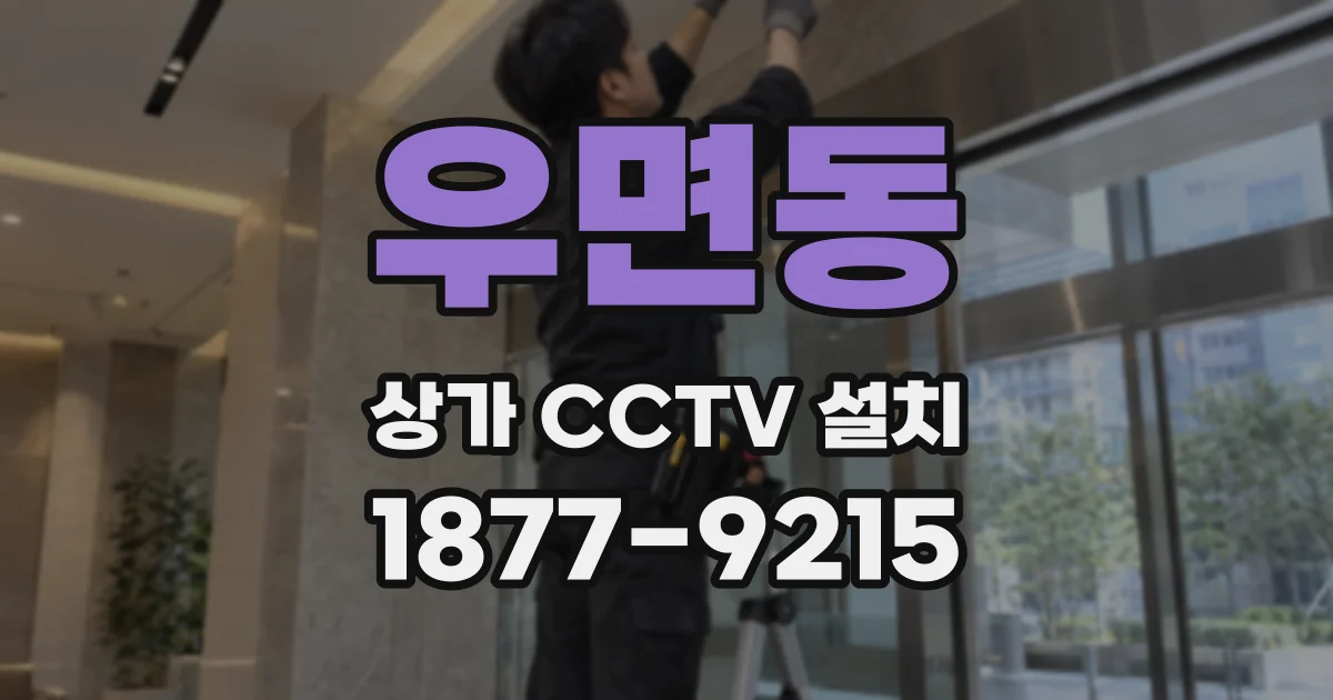 우면동 상가 CCTV 설치